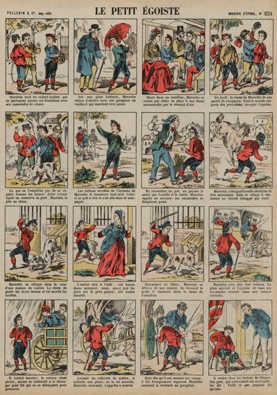 O pequeno egoísta (gravura colorida) de French School