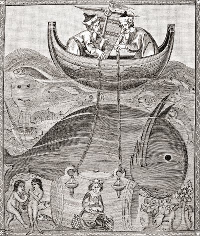O mundo marinho de acordo com as concepções da Idade Média, da Ciência e Literatura na Idade Média por Paul Lacroix pub. Londres 1878 de French School