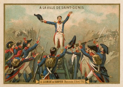 O juramento de Rampon, Montenotte, 10 de abril de 1796 de French School