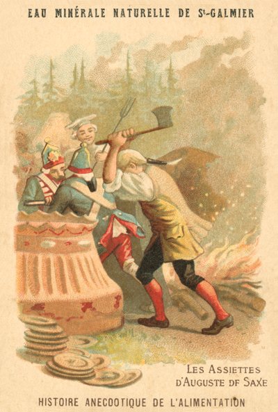 As placas de agosto de Saxônia (chromolitho) de French School