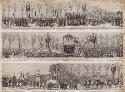 A procissão para o enterro de Napoleão, Paris, 1840 de French School
