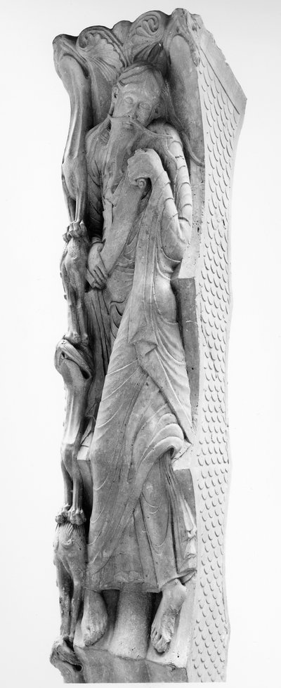 O profeta Jeremias, detalhe de um tímpano, antes de 1125 de French School