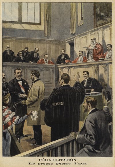 A reabilitação de Pierre Vaux, França, 1897 de French School