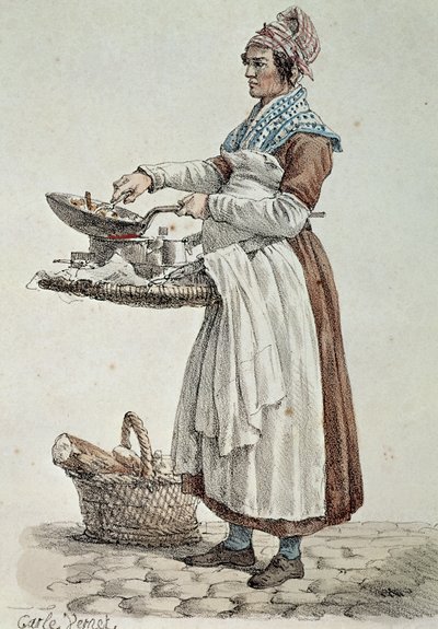 O vendedor de salsichas, impressão, França de French School