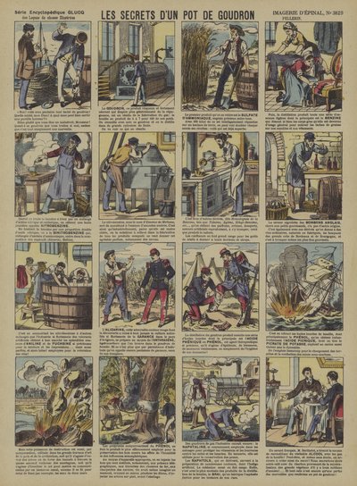 Os segredos de uma cuba de alcatrão (cor litho) de French School
