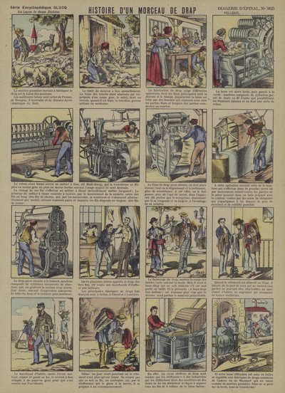 A história de um pedaço de tecido de lã (cor litho) de French School