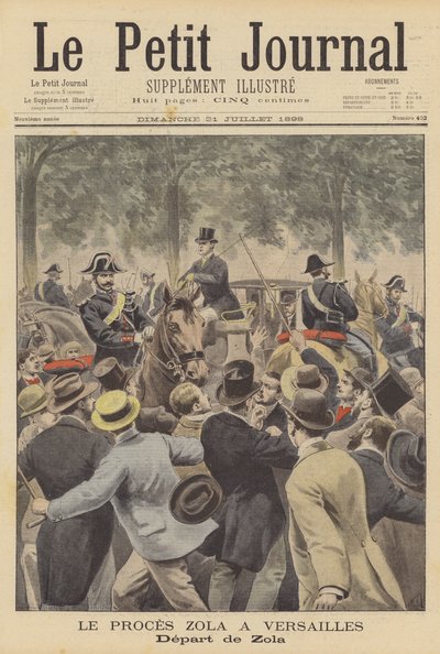 O julgamento de Emile Zola em Versalhes de French School