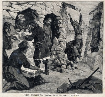 Os voluntários de Tiraspol, na Moldávia, que desejam tornar-se mártires, estão vivos. No "Le Peute Parisien" em 23/05/1897. Coleção Privada de French School