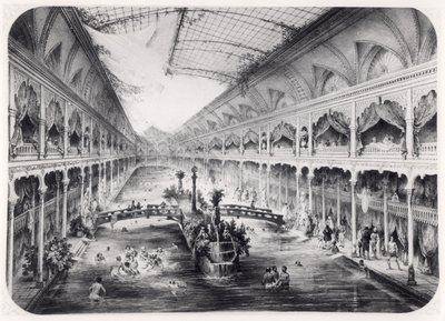O ginásio de água dos Champs-Elysées em Paris, 1847 de French School