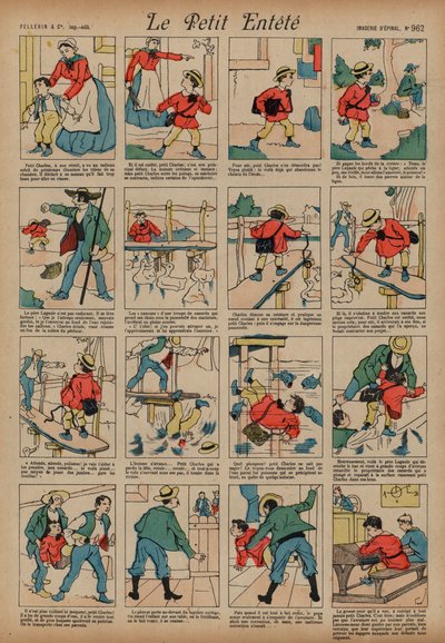 A criança voluntariosa (gravura colorida) de French School