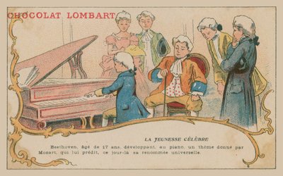 O jovem Beethoven ao piano de French School