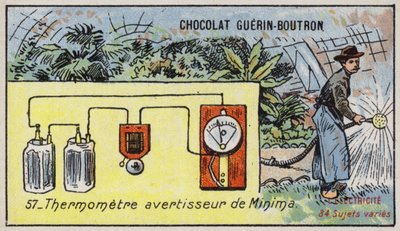 Termómetro com alarme de temperatura mínima (chromolitho) de French School