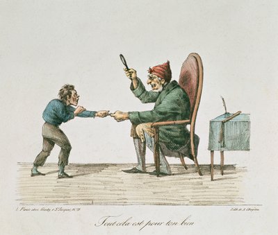 Isto é para o seu próprio bem, ilustração para LEnfant by Jules Vallès de French School