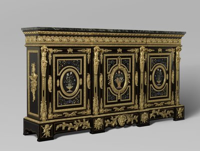 Armário de três portas, c.1835-38 (madeira dourada com bronze) de French School