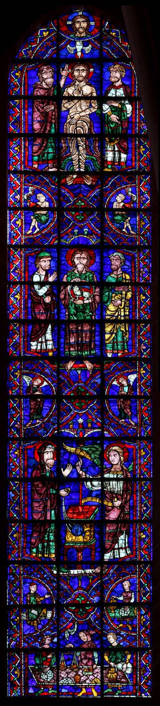 Três cenas da vida de São João Batista (w106) de French School