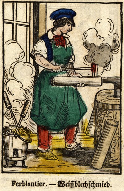 Tinnantier; Série sobre o comércio, imagem da Epinal do século XIX. de French School