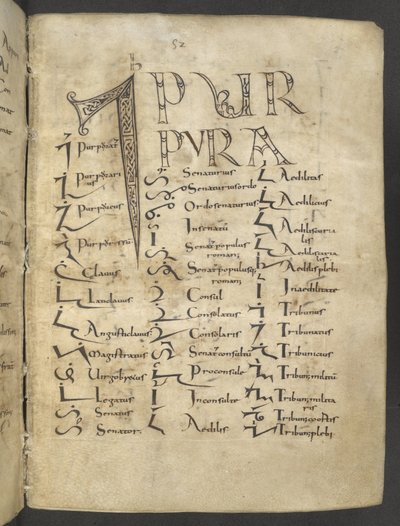 Manuscrito Tironiano, MS 37518 f.27r, Paris, Saint-Germain-des-Prés de French School