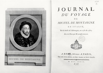 Página de rosto e frontispício com retrato do autor de A. de Saint Aubin, do 