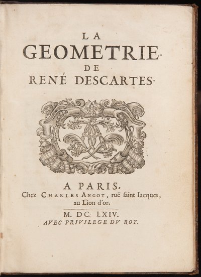 Página de título de &39;Geometria&39; por René Descartes de French School
