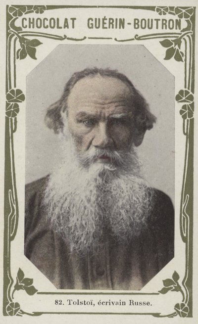 Tolstoi, escritor russo (foto colorida) de French School