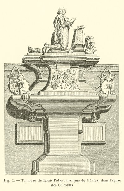 Túmulo de Louis Potier, Marquês de Gevres, na Igreja dos Celestinos de French School