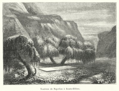 O túmulo de Napoleão em Sainte-Helene (gravura) de French School