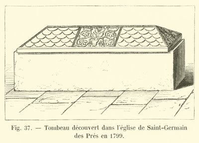 Túmulo descoberto na igreja de Saint-Germain des Pres em 1799 de French School