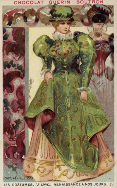 Vestido da cidade, 1570 de French School