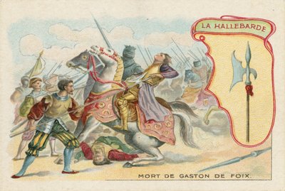 Cartão de comércio com uma imagem de uma alabarda de French School
