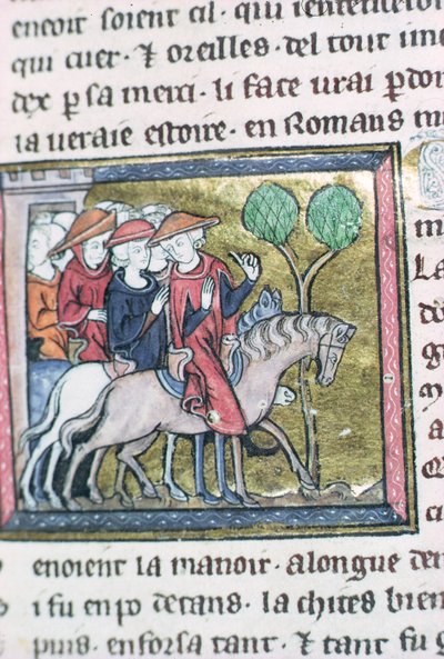 Viajantes, do romano de Jules Cesar de French School