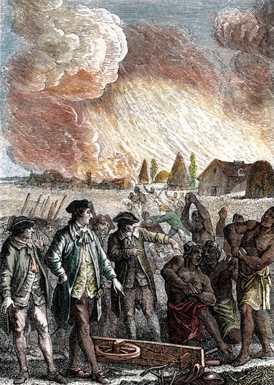 Treat des negres, escravidão de French School