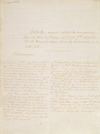 Tratado de Concórdia, 23 de março de 1648 de French School