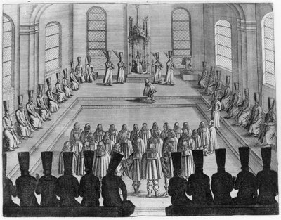 Czar Alexei I Mikhailovich (1629-76) Recebe uma embaixada do Ocidente, do Volume I de Viagens muito curiosas e muito renomadas feitas em Muscovie, Tartary e Persia por Adam Olearius, traduzido por Wicq de French School