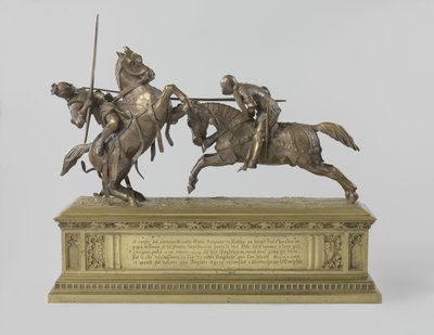 Dois cavaleiros lutadores, conhecidos como 