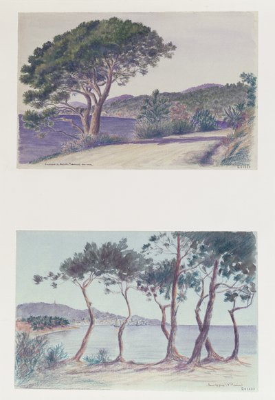 Duas vistas de Ste Maxime de French School
