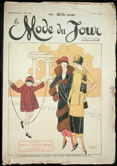 Duas Mulheres e uma Menina num Parque, ilustração de 