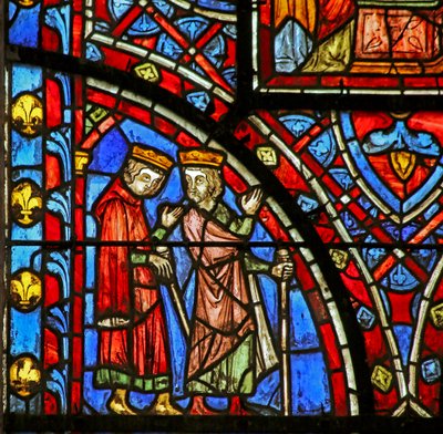 Dois dos Magos abordam Herodes de French School