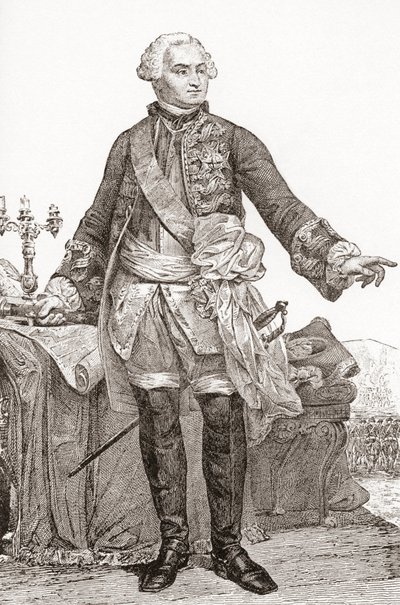Ulrich Frédéric Woldemar, conde de Lowendal, 17001755. Soldado e estadistas franceses alemães. De Les Heures Libres publicado em 1908. de French School