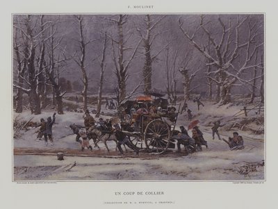 Un Coup de Collier (A Push) (cor litho) de French School