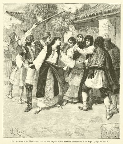 Un Mariage En Herzegovine (gravura) de French School