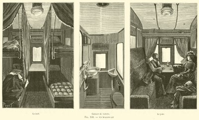 Un Wagon-Lit (gravura) de French School