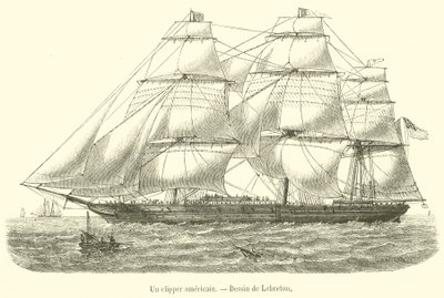 Un clipper americain (gravura) de French School
