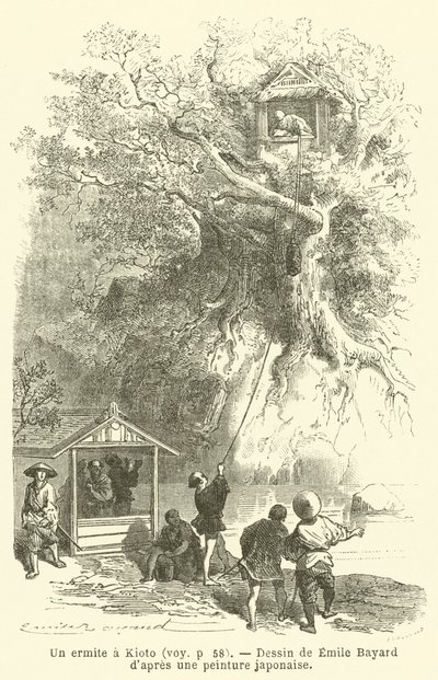 Uma viagem a Quioto (gravura) de French School