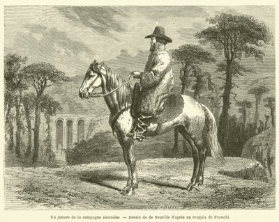 Um fattore do campo Sienese (gravura) de French School