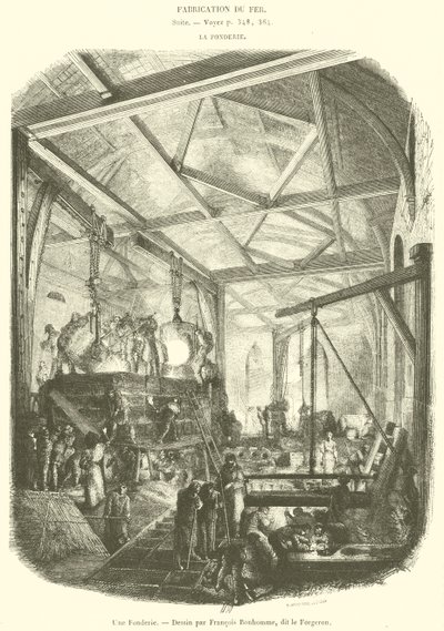 Une Fonderie (gravura) de French School