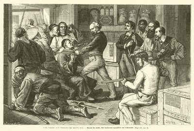 Uma visita às prisões de Shang-Hai (gravura) de French School