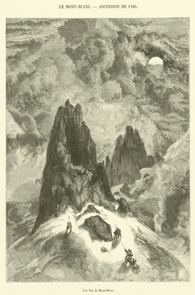 Uma Vista do Mont Blanc (gravura) de French School