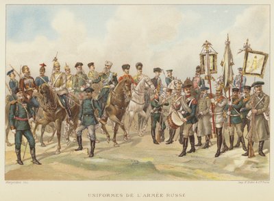Uniformes do Exército Russo (cromolitografia) de French School
