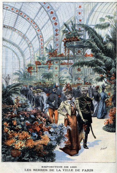 Exposição universal de Paris em 1900: as estufas do Palais de l