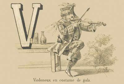 V: Violinista em traje de gala de French School
